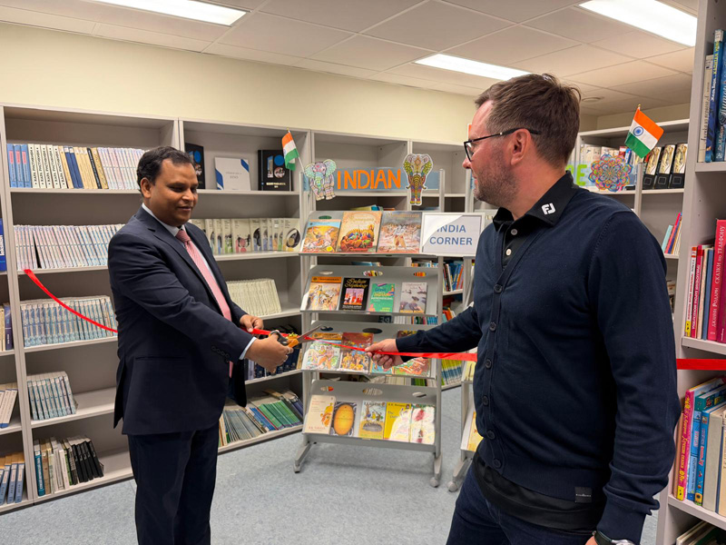 Inauguration of 'India Corner' at the library of Tallinna Õismäe Vene Lütseum in Tallinn